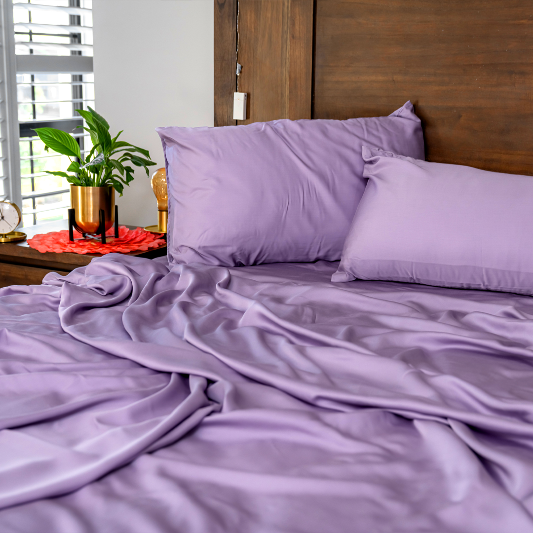 100% Lyocell Bedsheet Set Royal Purple