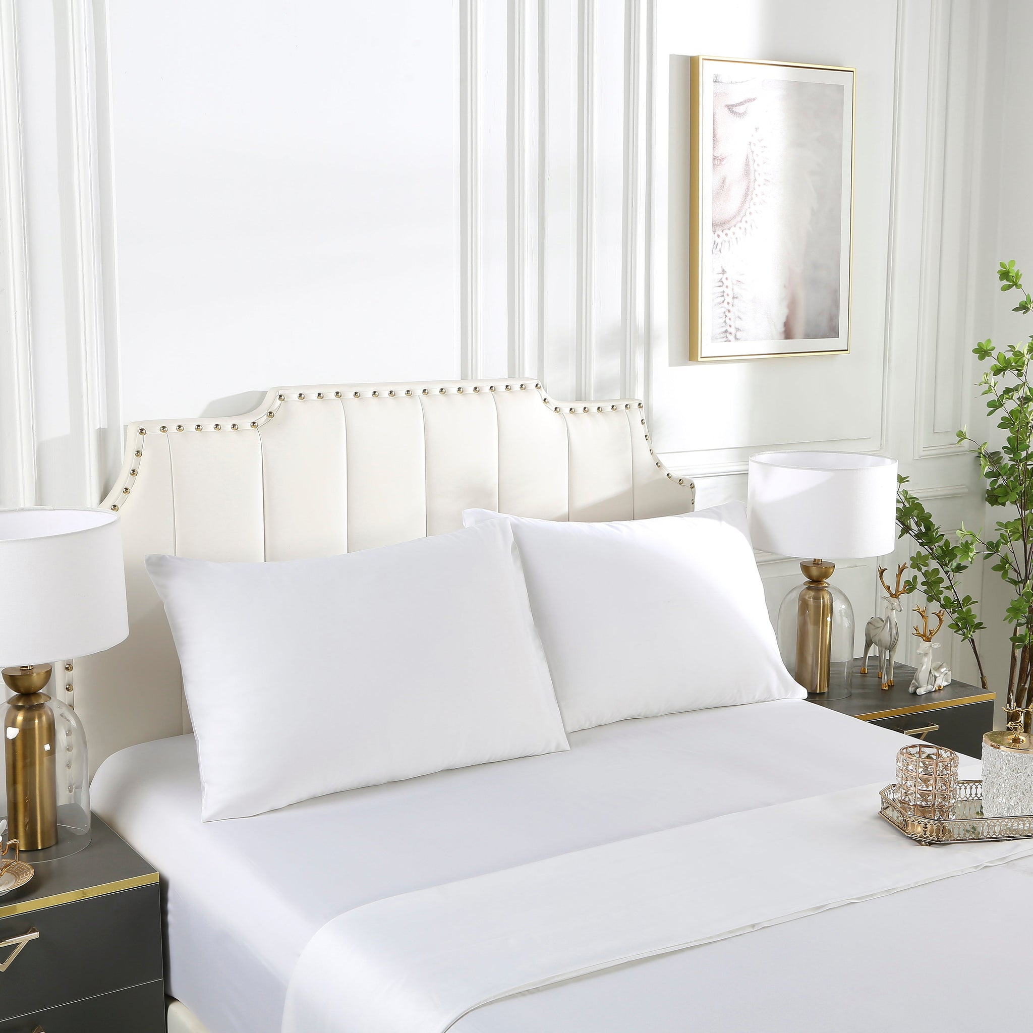 100% Organic Bamboo Bedsheet Set White